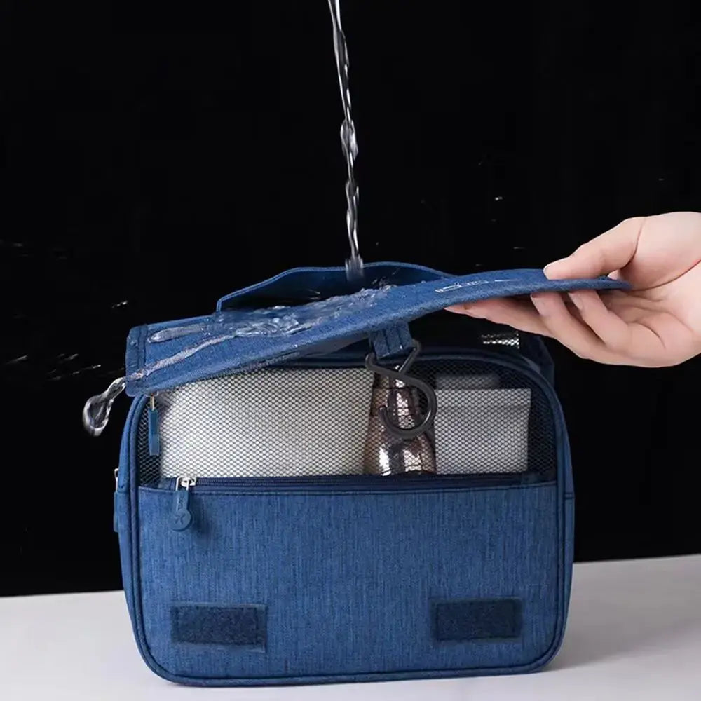 Travel Toiletry Bag | Foldable Hanging Organizer | Water-Resistant Storage | Multiple Compartments