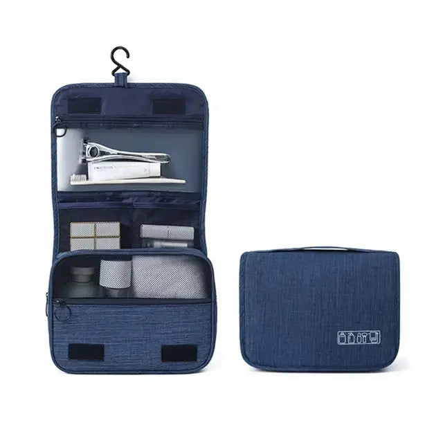 Travel Toiletry Bag | Foldable Hanging Organizer | Water-Resistant Storage | Multiple Compartments