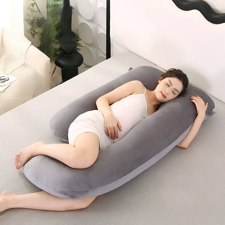 U-Shaped Pregnancy Pillow | Full Body Maternity Pillow with Removable Cover | Support Pillow for Sleeping