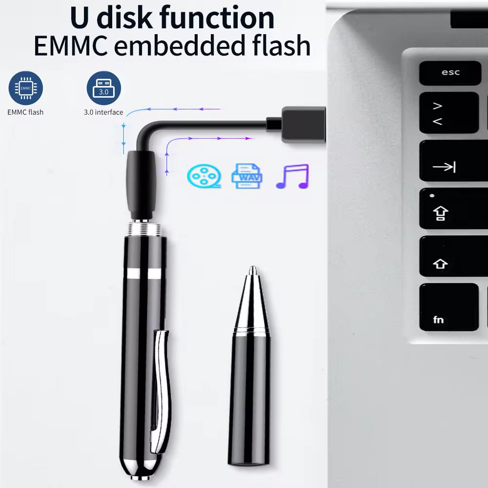 Voice Activated Audio Recorder Pen | Rechargeable Digital Recorder | 96-Hour Recording Capacity