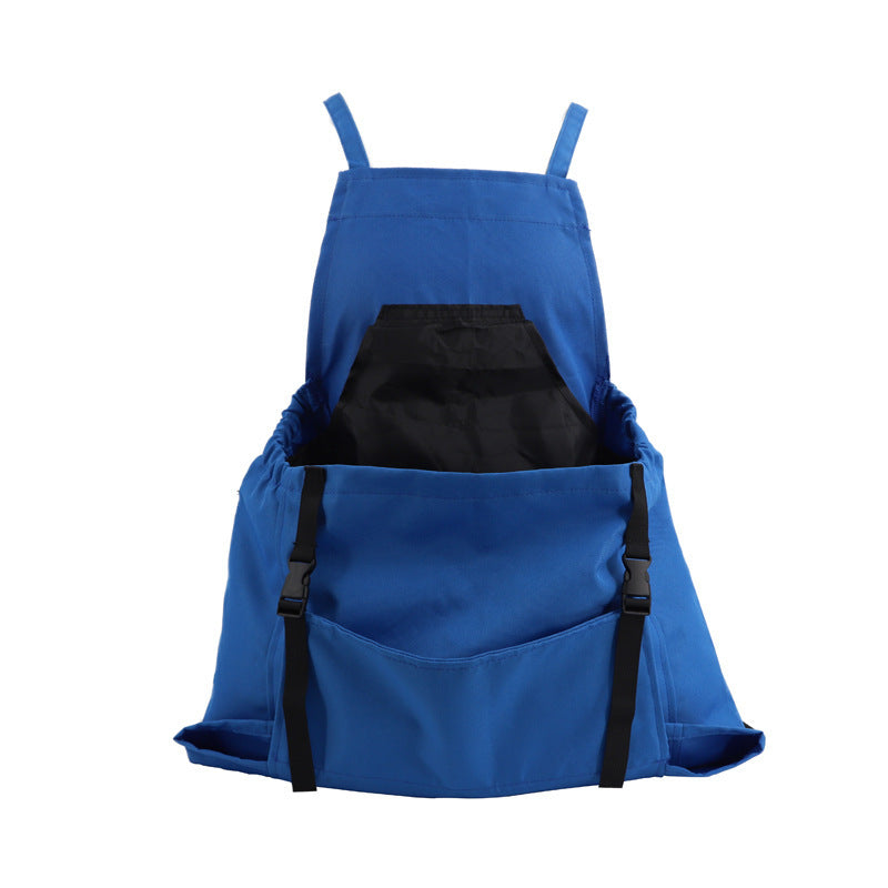 Waterproof Gardening Apron | Oxford Garden Work Apron with Tool Pockets | Adjustable Cross-Back Design