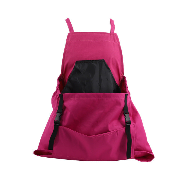 Waterproof Gardening Apron | Oxford Garden Work Apron with Tool Pockets | Adjustable Cross-Back Design