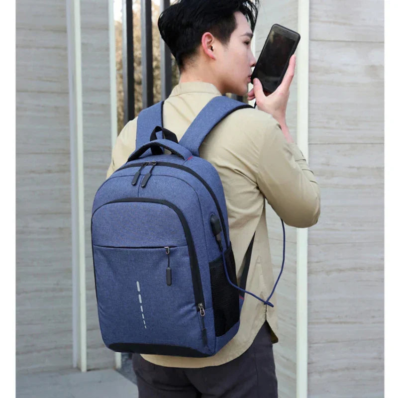 Waterproof Laptop Backpack for Men | Lightweight Travel Bag | External USB Charging Port