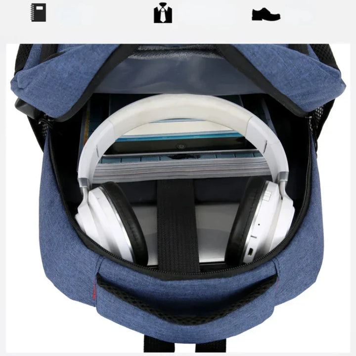 Waterproof Laptop Backpack for Men | Lightweight Travel Bag | External USB Charging Port