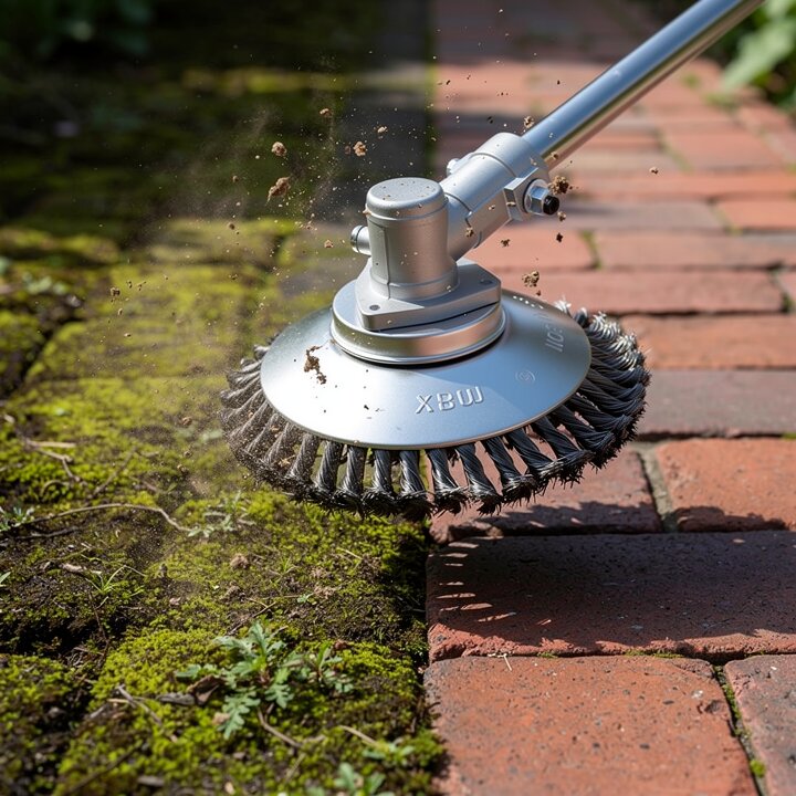 Weed Trimmer Head | Steel Wire Brush Cutter Attachment | Universal Heavy-Duty Brush for String Trimmers