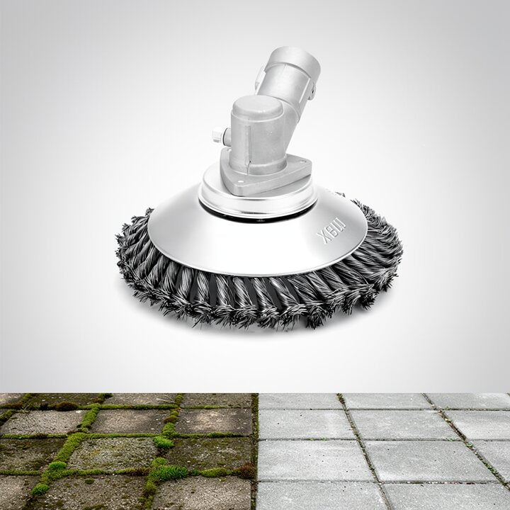 Weed Trimmer Head | Steel Wire Brush Cutter Attachment | Universal Heavy-Duty Brush for String Trimmers