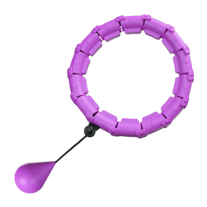 Weighted Hula Hoop with Massage Ball | Adjustable Fitness Hoop | ABS Plastic | Pink or Purple
