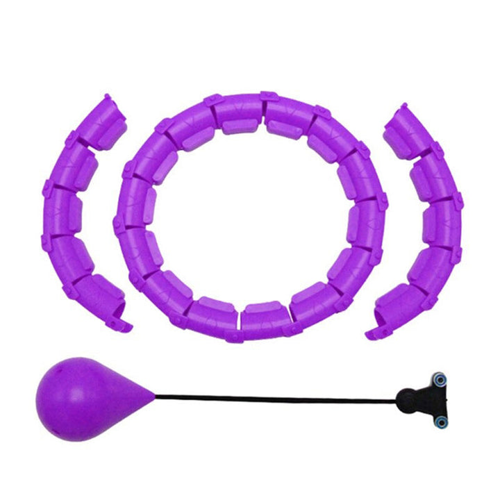 Weighted Hula Hoop with Massage Ball | Adjustable Fitness Hoop | ABS Plastic | Pink or Purple