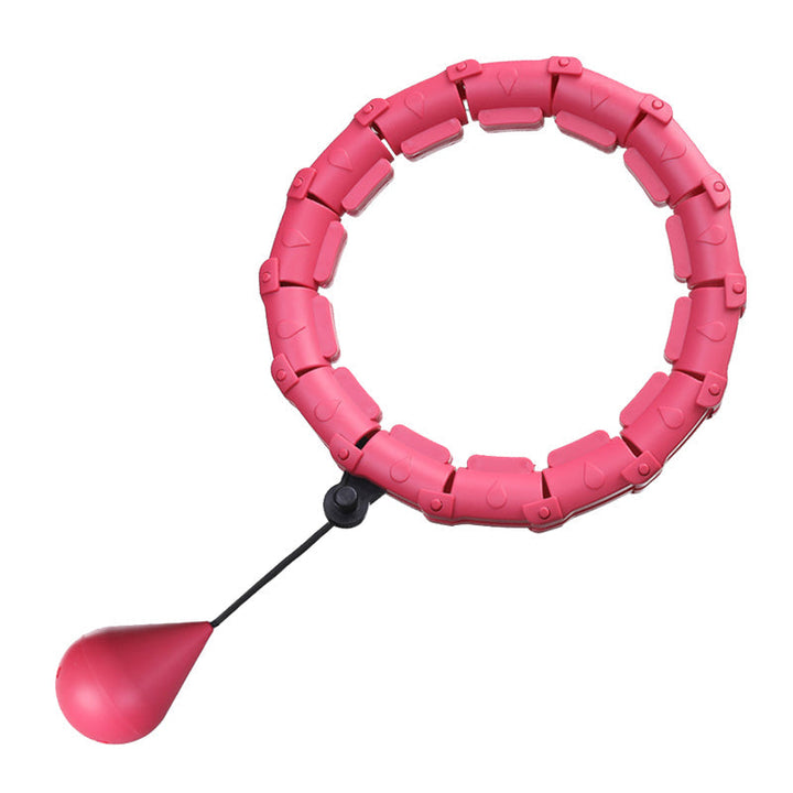 Weighted Hula Hoop with Massage Ball | Adjustable Fitness Hoop | ABS Plastic | Pink or Purple