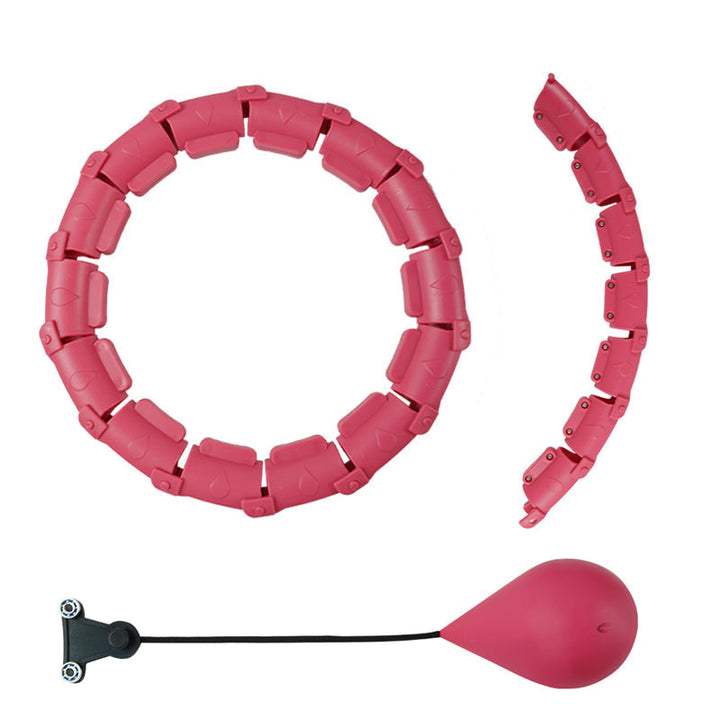 Weighted Hula Hoop with Massage Ball | Adjustable Fitness Hoop | ABS Plastic | Pink or Purple