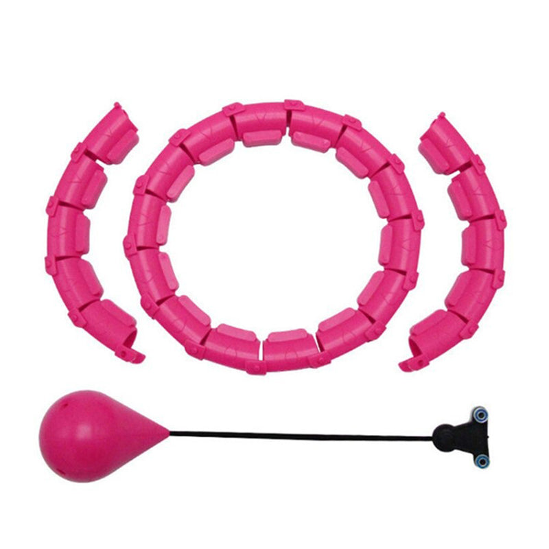 Weighted Hula Hoop with Massage Ball | Adjustable Fitness Hoop | ABS Plastic | Pink or Purple