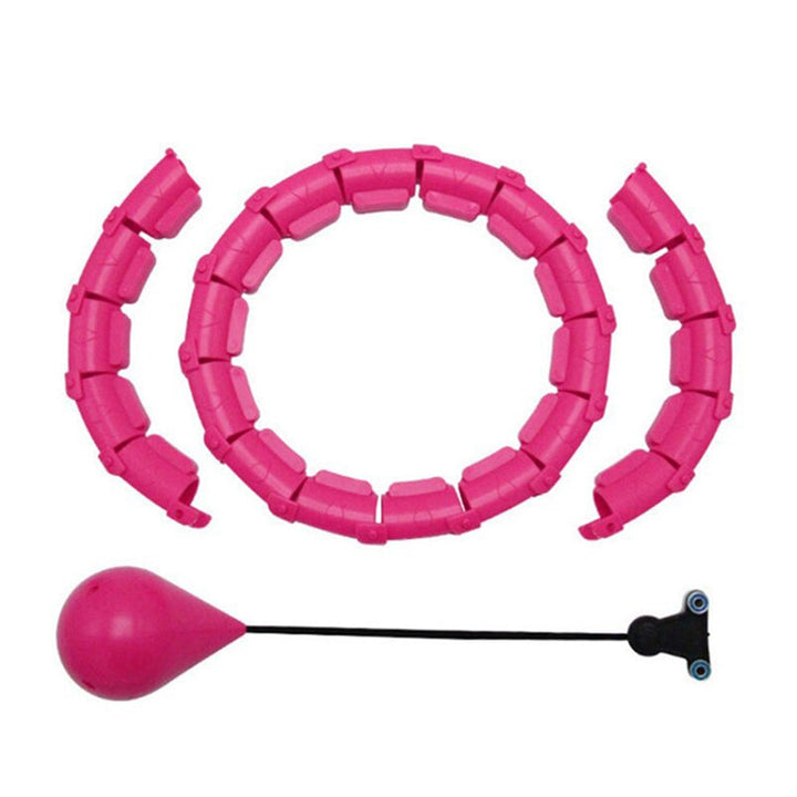 Weighted Hula Hoop with Massage Ball | Adjustable Fitness Hoop | ABS Plastic | Pink or Purple
