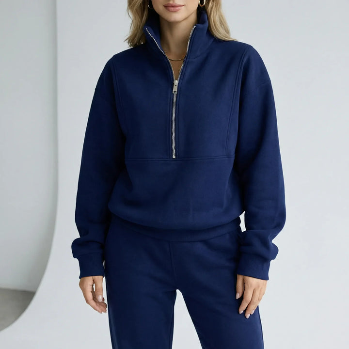 Willow - Women’s matching loungewear set casual and comfy with quarter zip