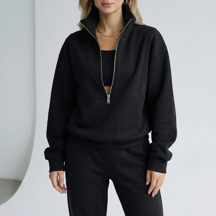 Willow - Women’s matching loungewear set casual and comfy with quarter zip