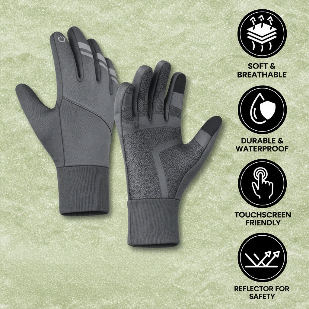 Winter Gloves | Thermal Insulated Touchscreen Design | Windproof Water-Repellent Protection
