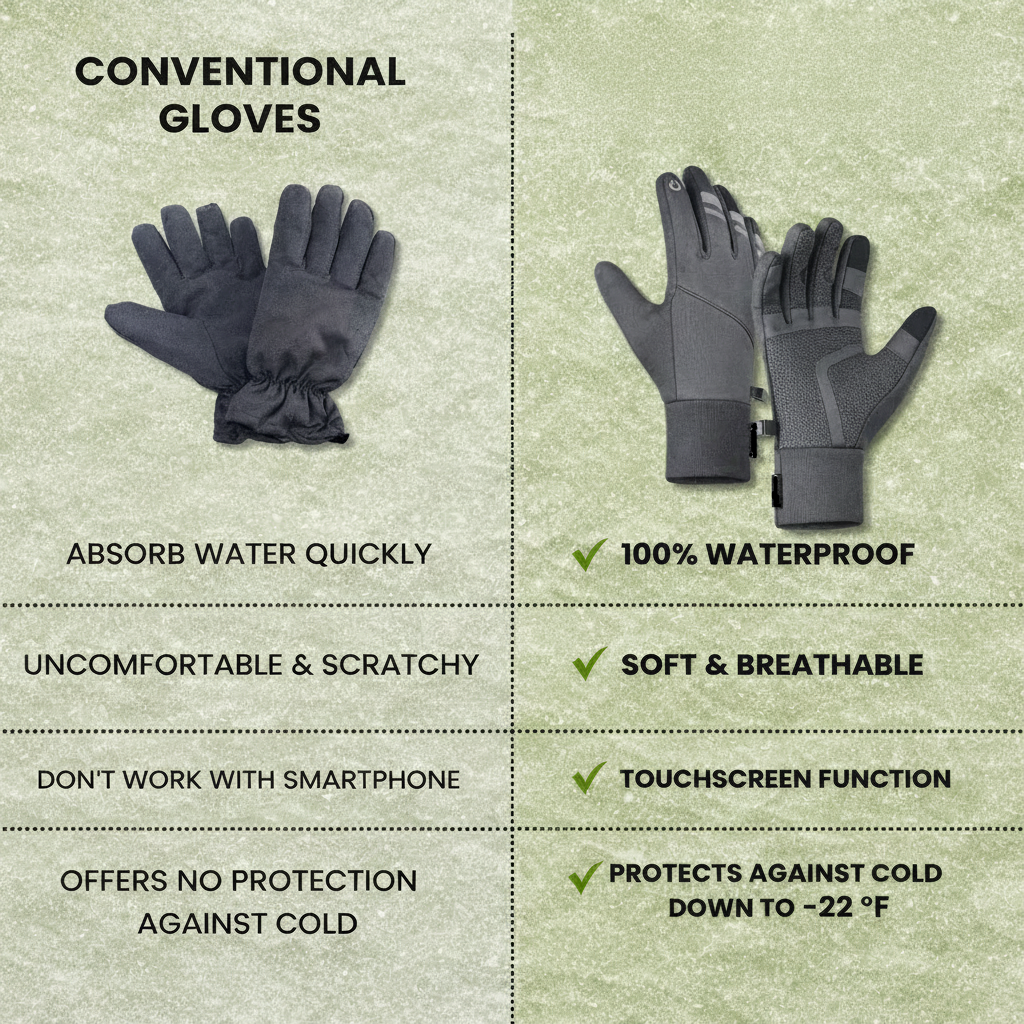 Winter Gloves | Thermal Insulated Touchscreen Design | Windproof Water-Repellent Protection
