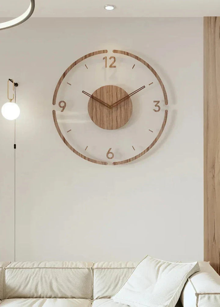 Wood Wall Clock | Silent Quartz Movement | Modern Scandinavian Design 12"–14"