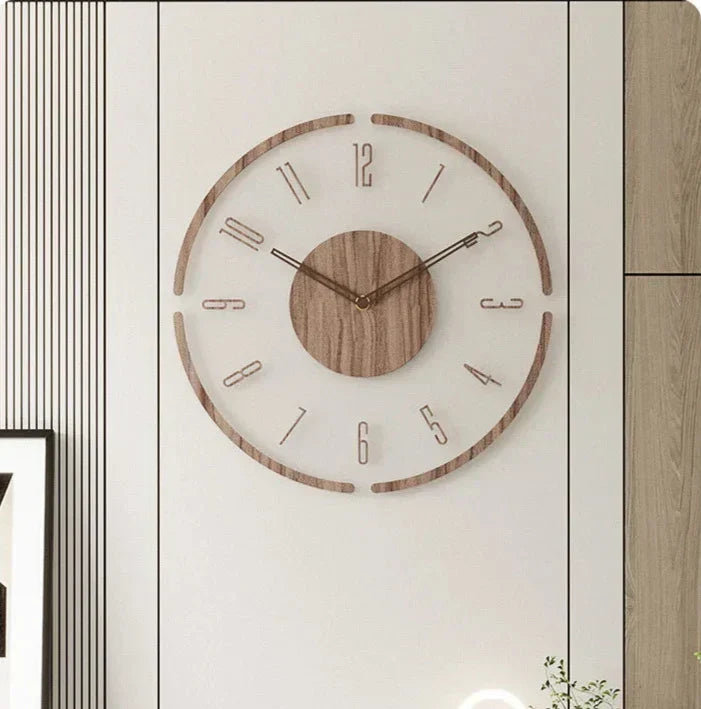 Wood Wall Clock | Silent Quartz Movement | Modern Scandinavian Design 12"–14"