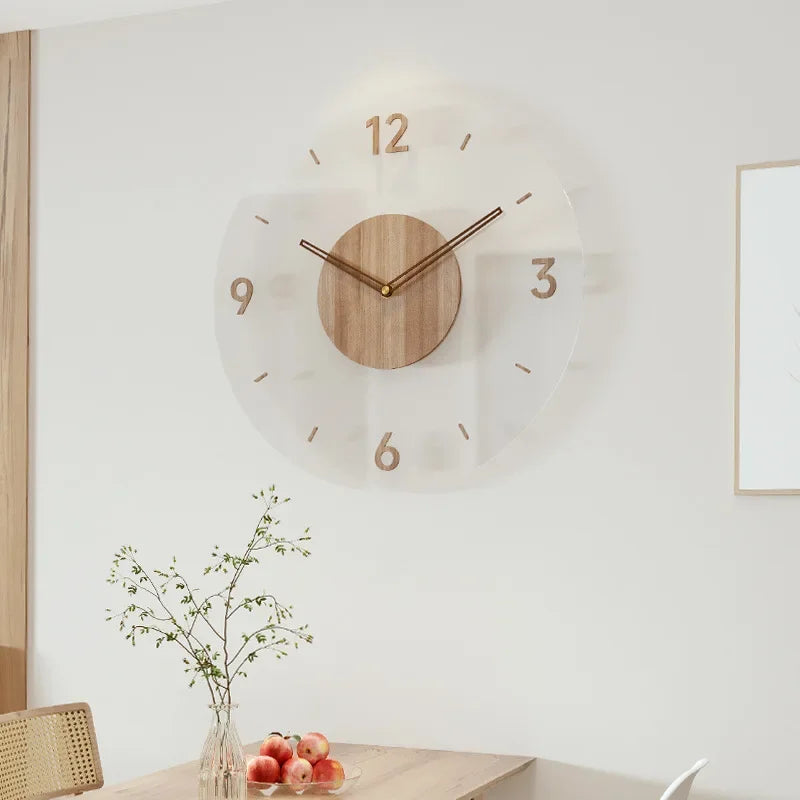 Wood Wall Clock | Silent Quartz Movement | Modern Scandinavian Design 12"–14"
