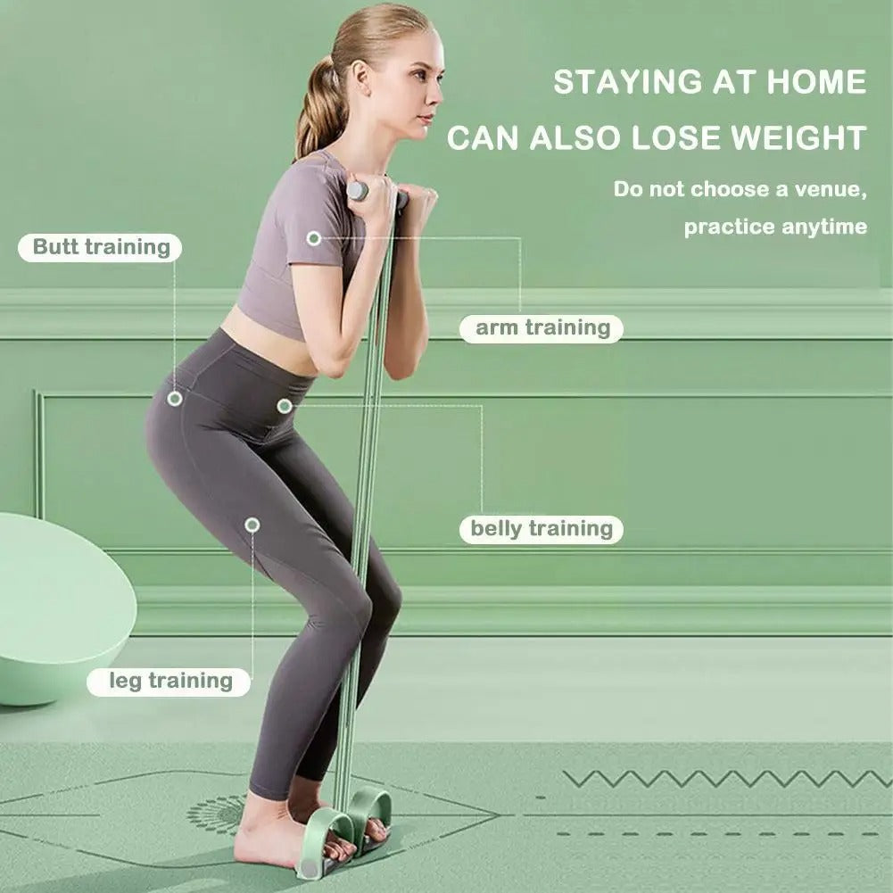 Yoga Resistance Band | Full Body Exercise Trainer | 4-Tube Resistance System | Portable Fitness Equipment