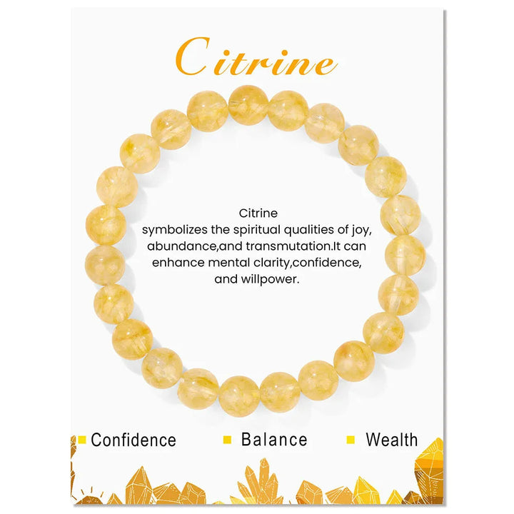 Natural Crystal Bracelet | 8mm Beads | Stretch-Fit Spiritual-Inspired Jewelry