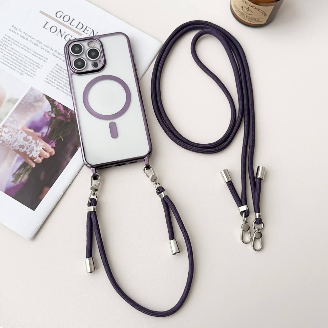 iPhone Crossbody Case | MagSafe Compatible Protection | Adjustable Strap Design | Slim Everyday Carry