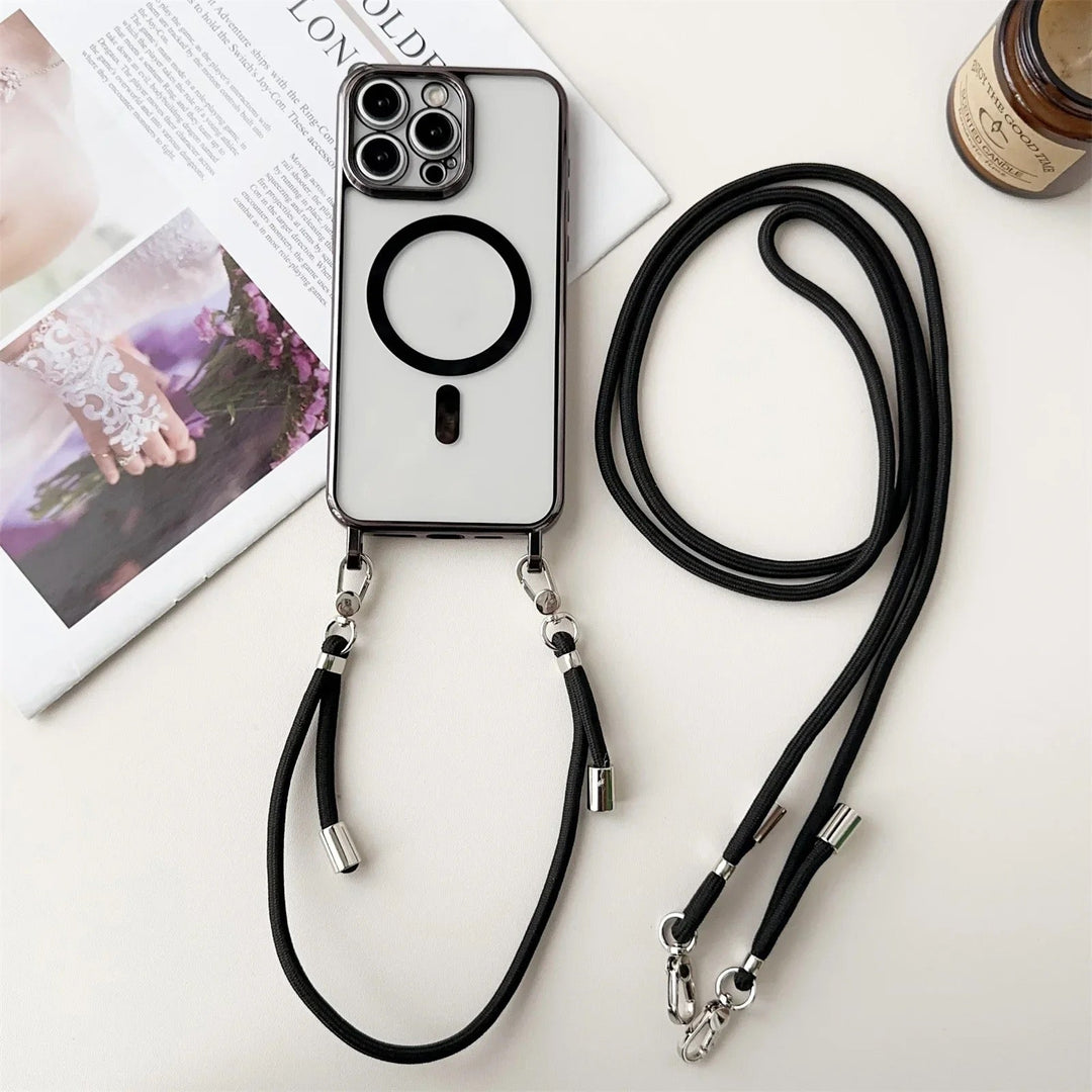 iPhone Crossbody Case | MagSafe Compatible Protection | Adjustable Strap Design | Slim Everyday Carry