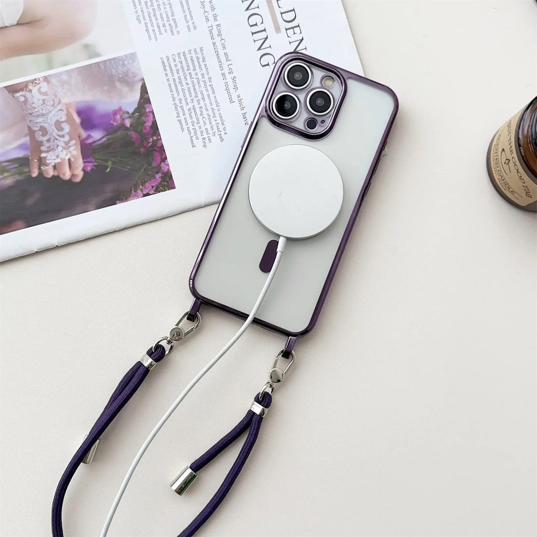 iPhone Crossbody Case | MagSafe Compatible Protection | Adjustable Strap Design | Slim Everyday Carry