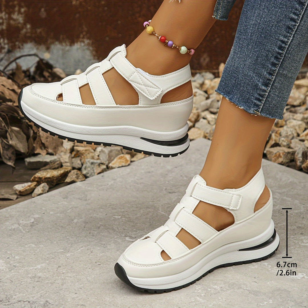 Mia - Orthopedic Sandals for Women with Platform Sole and Velcro Straps