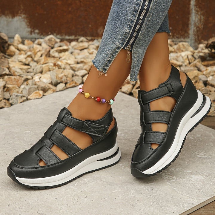 Mia - Orthopedic Sandals for Women with Platform Sole and Velcro Straps
