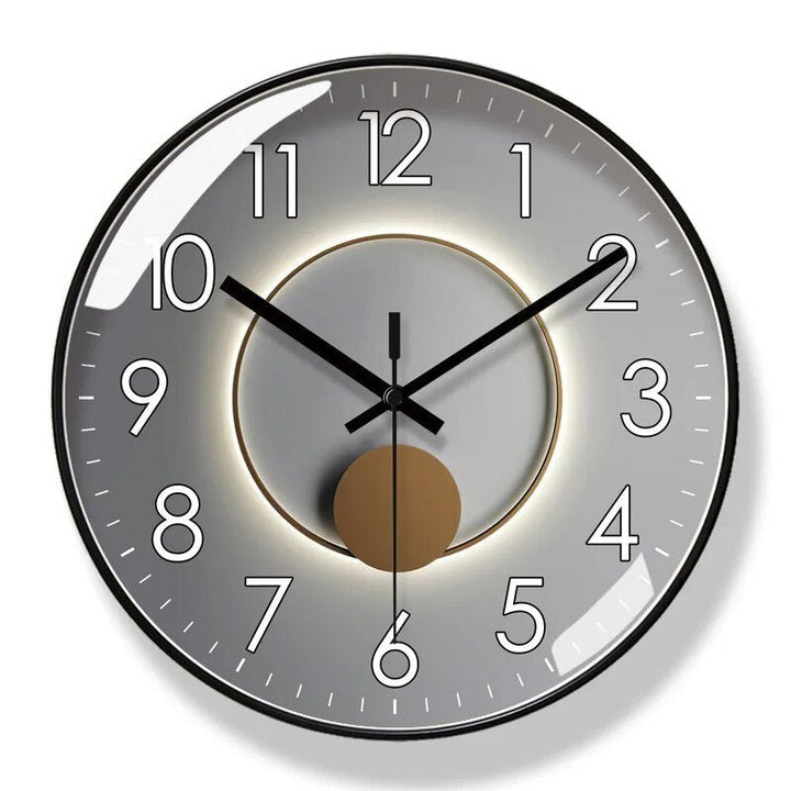 Modern Nordic style wall clock in black with minimalist Scandinavian design